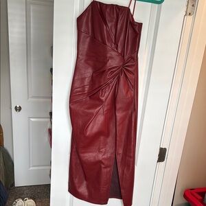 Elegant Red Strapless Dress